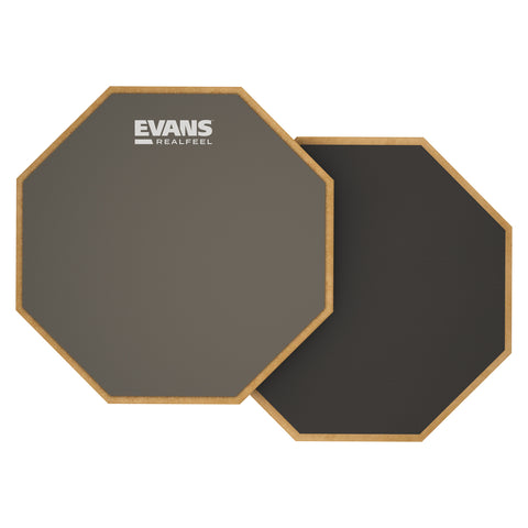 Evans RealFeel 6" 2 Sided Drum Practice Pad - Gum Rubber & Neoprene