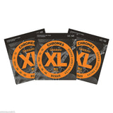 3 Sets D'Addario ECG23 Chromes Flatwound Jazz Extra Light 10-48 Strings