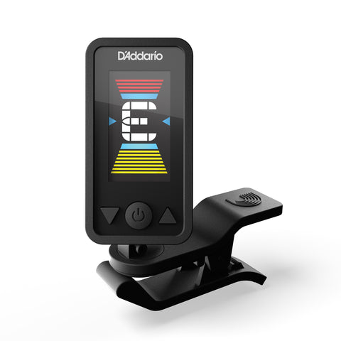 D'Addario Eclipse Headstock Tuner Black - For Acoustic & Electric Guitar
