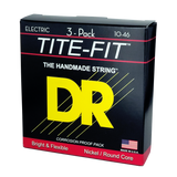 3 Pack DR Strings MT-10 Tite-Fit Nickel Plated Medium 10-46 Electric Strings