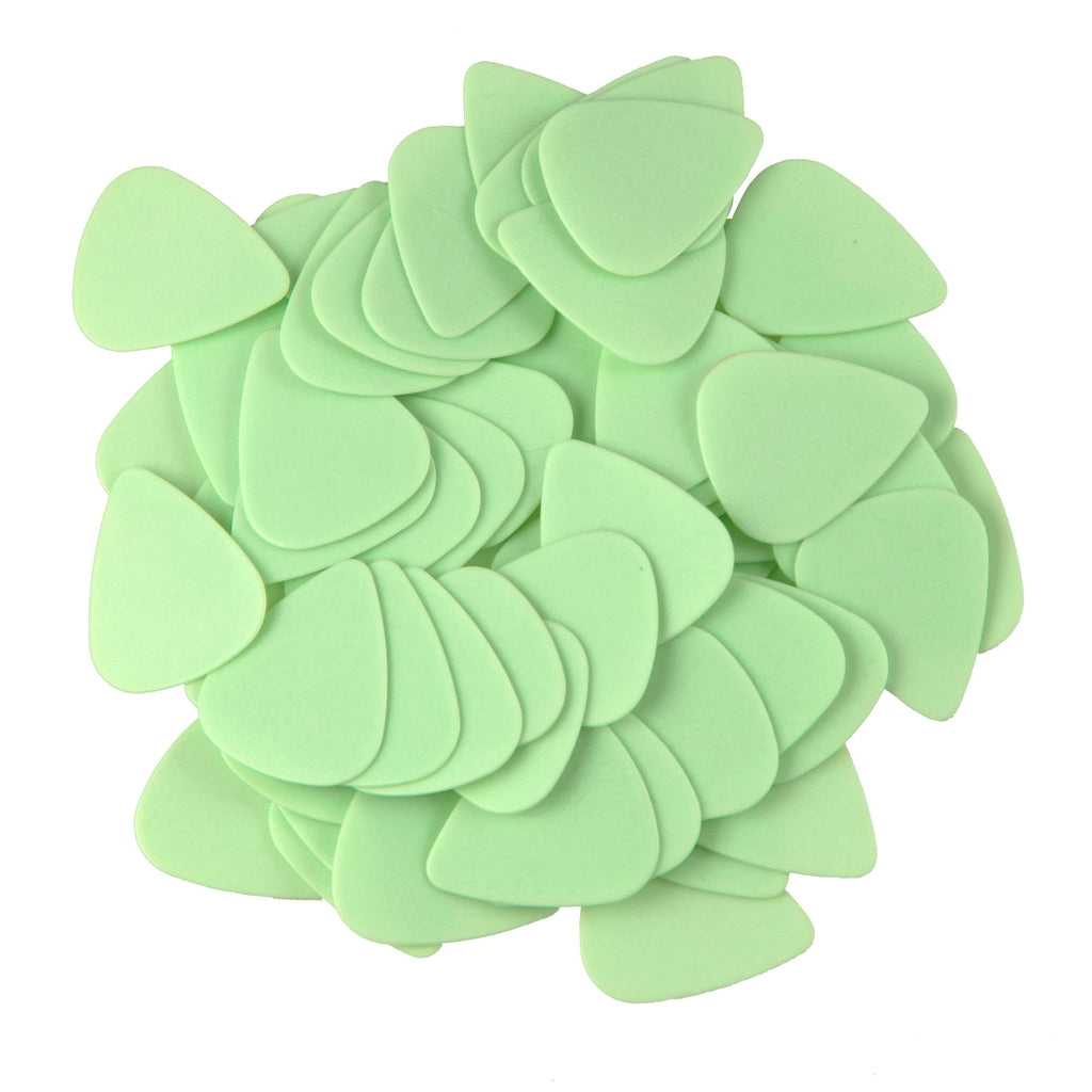 72 Tumbled Delrin Medium (0.88mm) "351" Green Guitar Picks