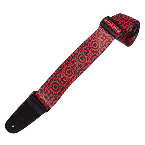 Henry Heller HSUB2-33 2&quot; Artist Series Sublimation Red Guitar Strap