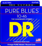 3 Sets DR Strings PHR-10 Pure Blues Medium 10-46 Electric Guitar Strings