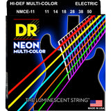 3 Sets DR Strings NMCE-11 Neon Hi-Def Multicolor Heavy 11-50 Electric Guitar Strings