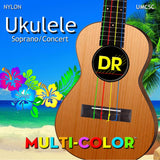 3 Sets DR Strings UMC-SC Multicolor Soprano Concert Ukulele Strings