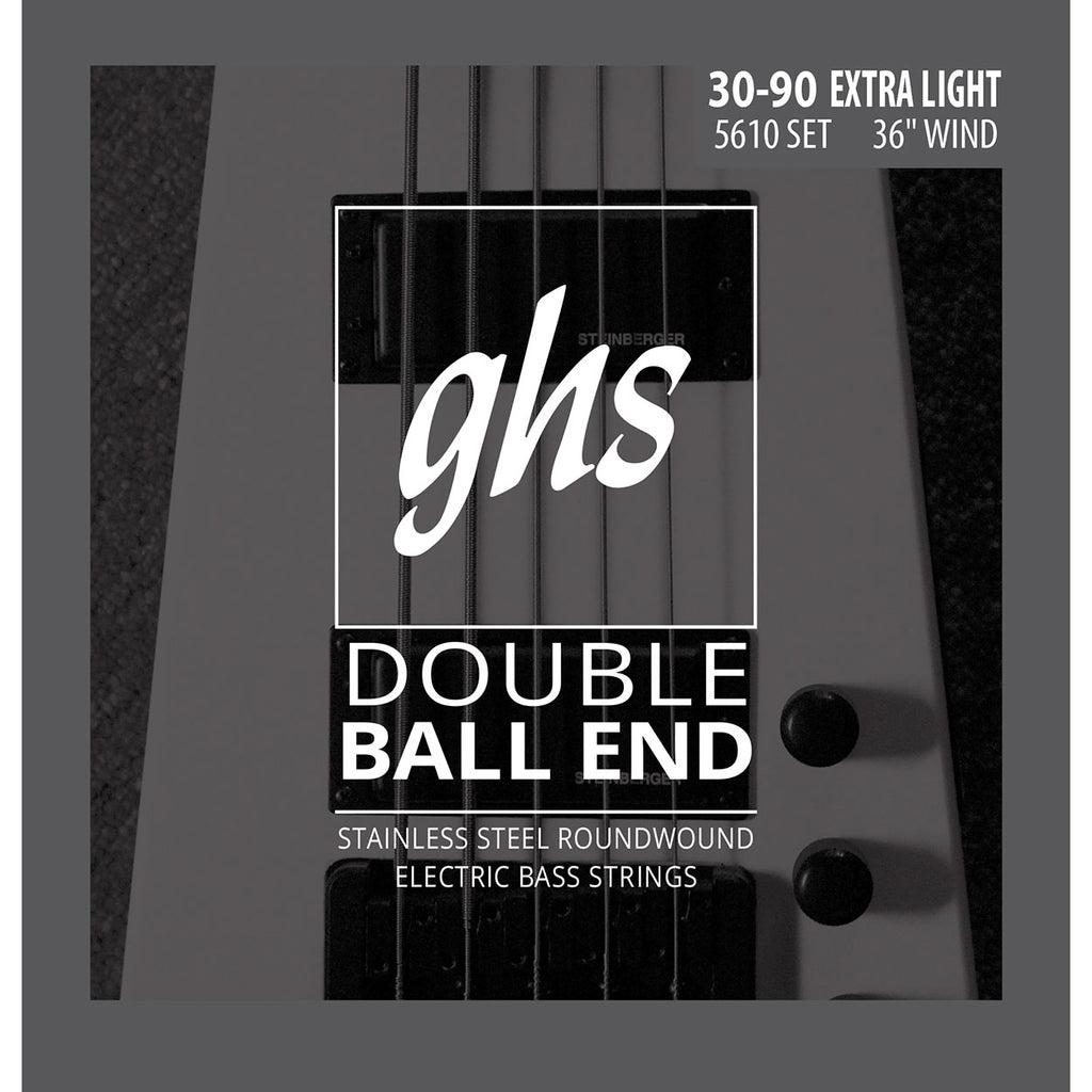 GHS 5610 Roundwound Double Ball End Extra Light 30-90 Bass Strings