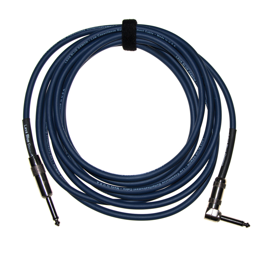 Lava Cable LCBD15R 15' Blue Demon 1/4" Straight End To 1/4" RA End