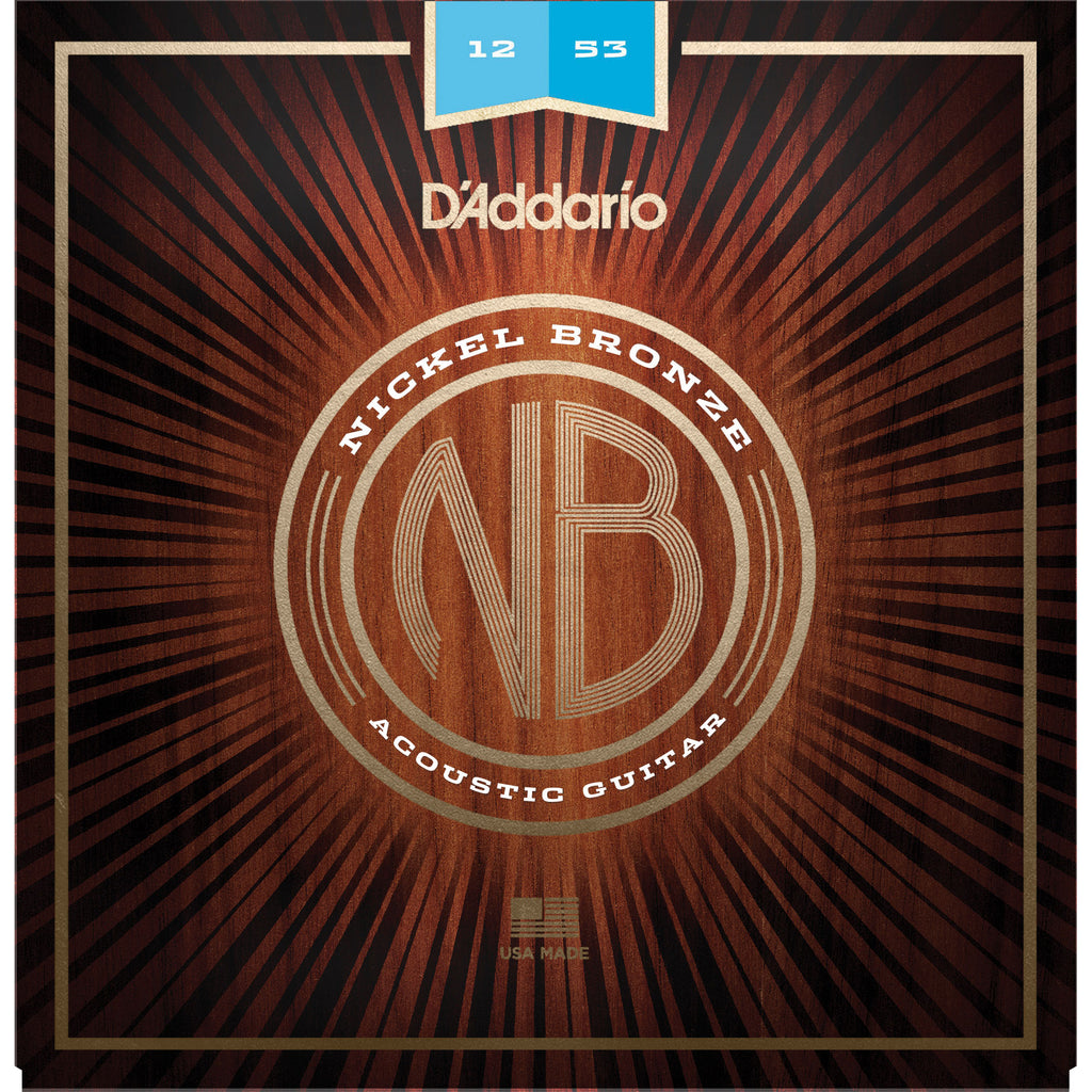 D'Addario NB1253 Nickel Bronze Acoustic Light 12-53 Guitar Strings