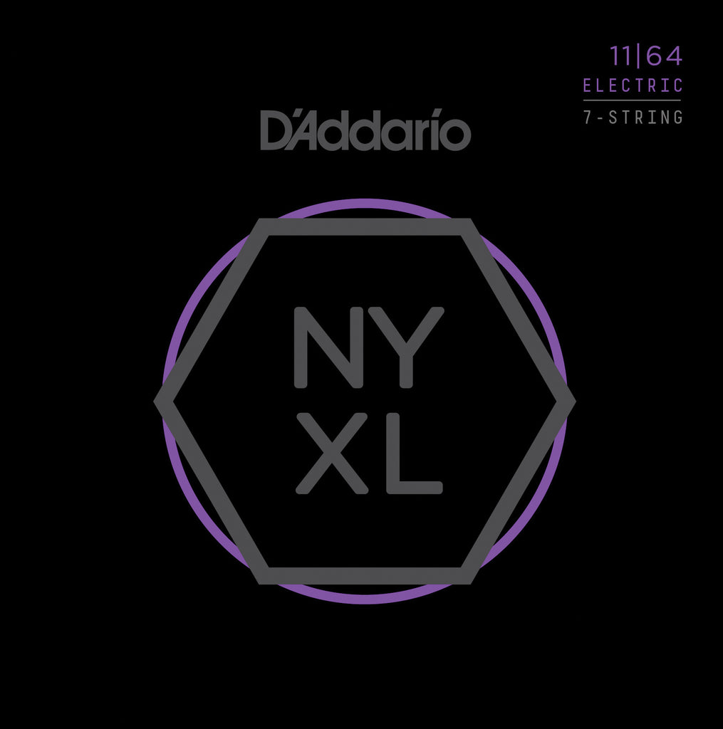 D'Addario NYXL 1164 Nickel Wound 7-String Medium 11-64 Electric Guitar Strings