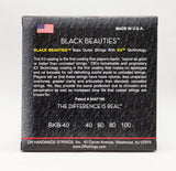 DR Strings BLACK BEAUTIES 40-100 Light Bass Guitar Strings (BKB-40)