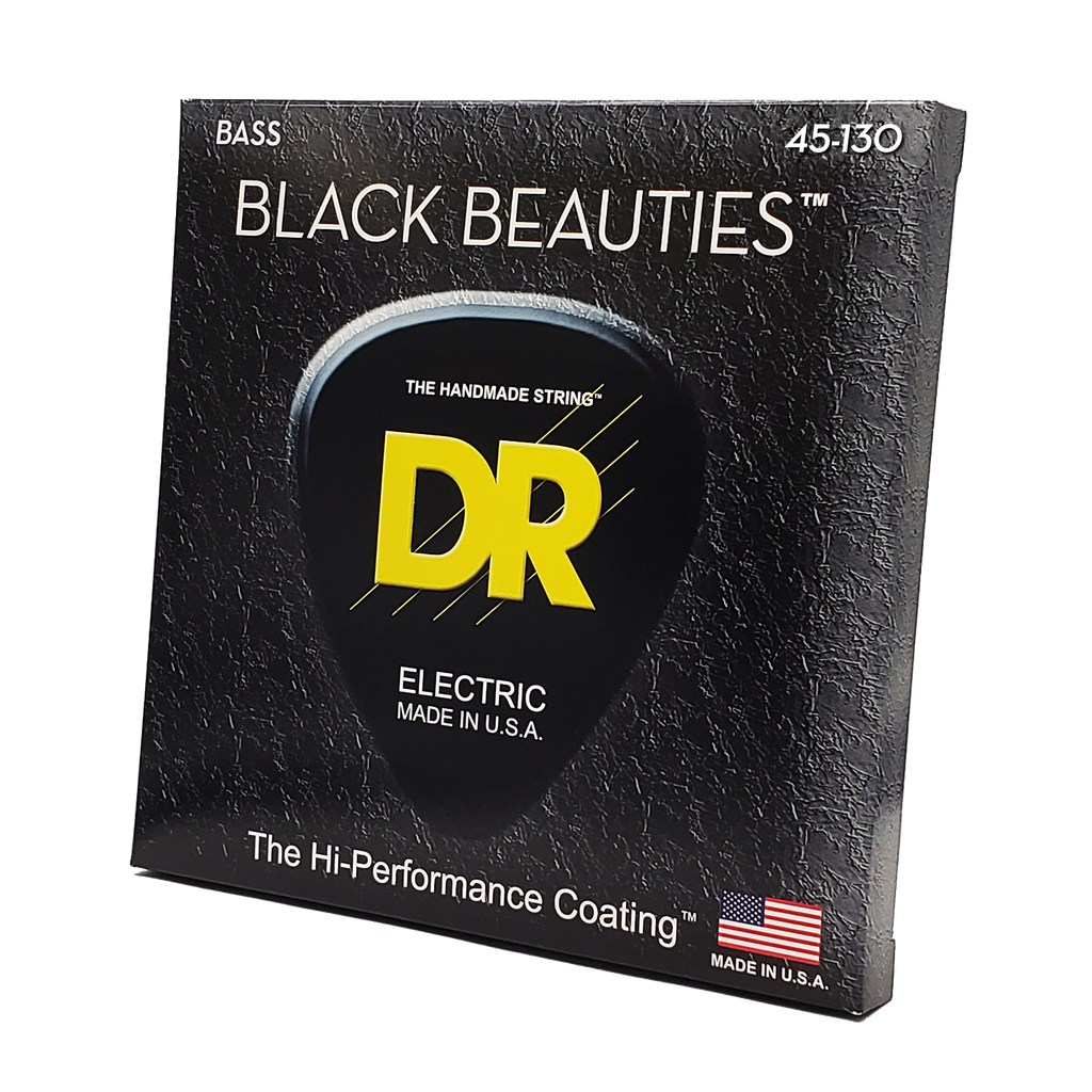 DR BKB5-130 Black Beauties 5-String Medium 45-130 Bass Guitar Strings