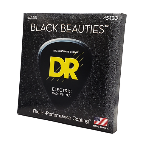 DR BKB5-130 Black Beauties 5-String Medium 45-130 Bass Guitar Strings