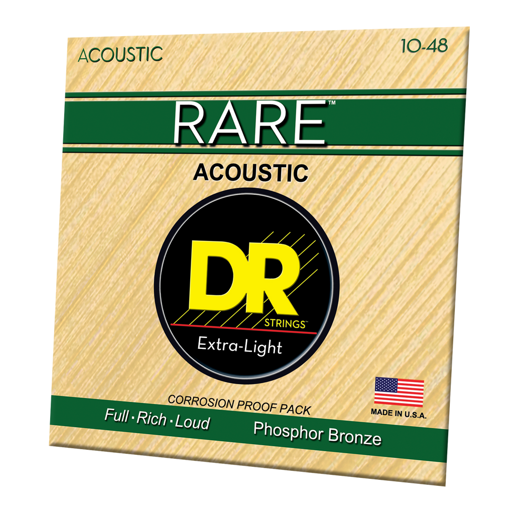 DR Strings RARE RPL Light 10-48 Phosphor Bronze Acoustic Guitar Strings