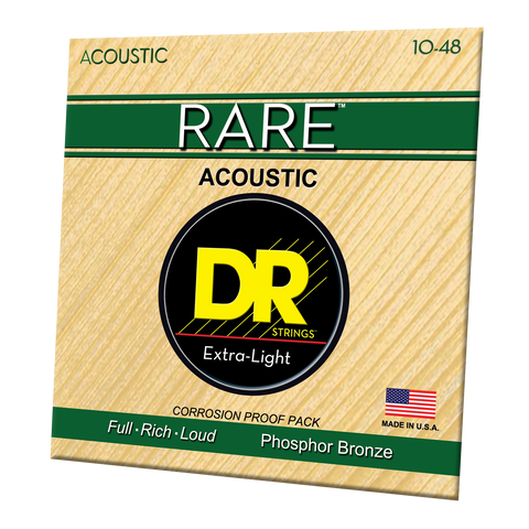 DR Strings RARE RPL Light 10-48 Phosphor Bronze Acoustic Guitar Strings