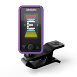 D'Addario Eclipse Headstock Tuner Purple - For Acoustic &amp; Electric Guitar