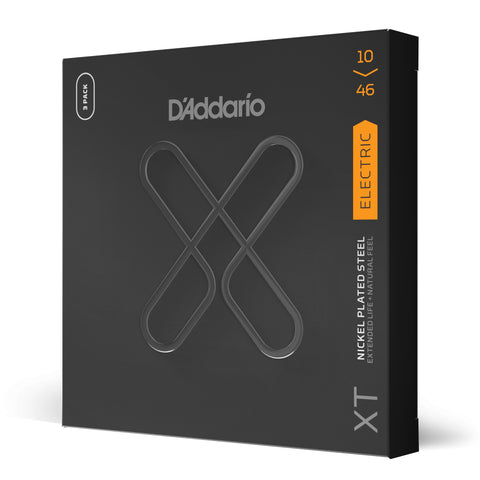 D'Addario 10-46 Super Light 3 Pack, XT Nickel Coated Electric Guitar Strings