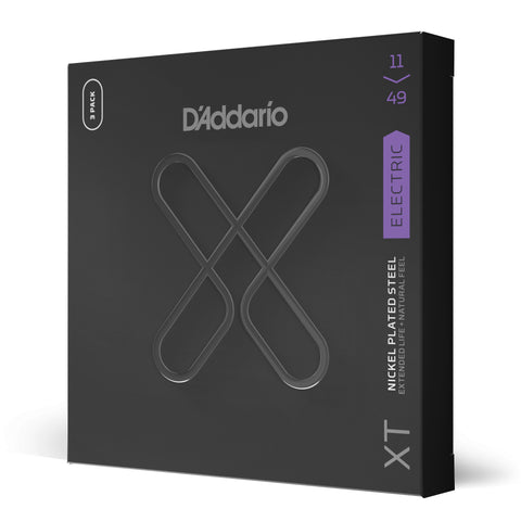 D'Addario 11-49 Medium XT Nickel Coated Electric Strings 3 Pack