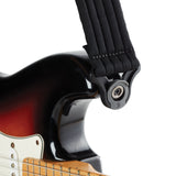 D’Addario Auto Lock Black Padded Stripes Guitar Strap #50BAL01
