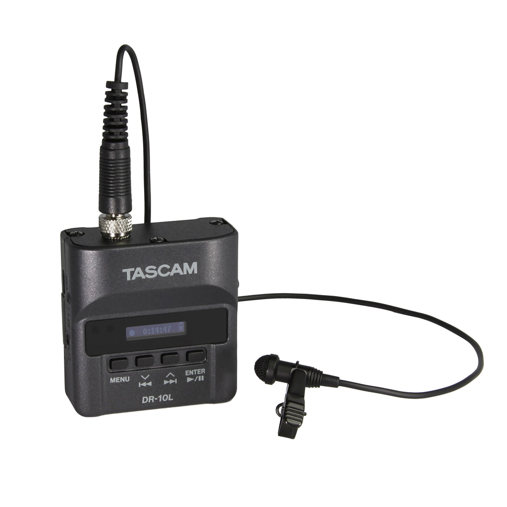 TASCAM DR-10L Ultra-Compact Digital Recorder Lavalier Microphone Combo