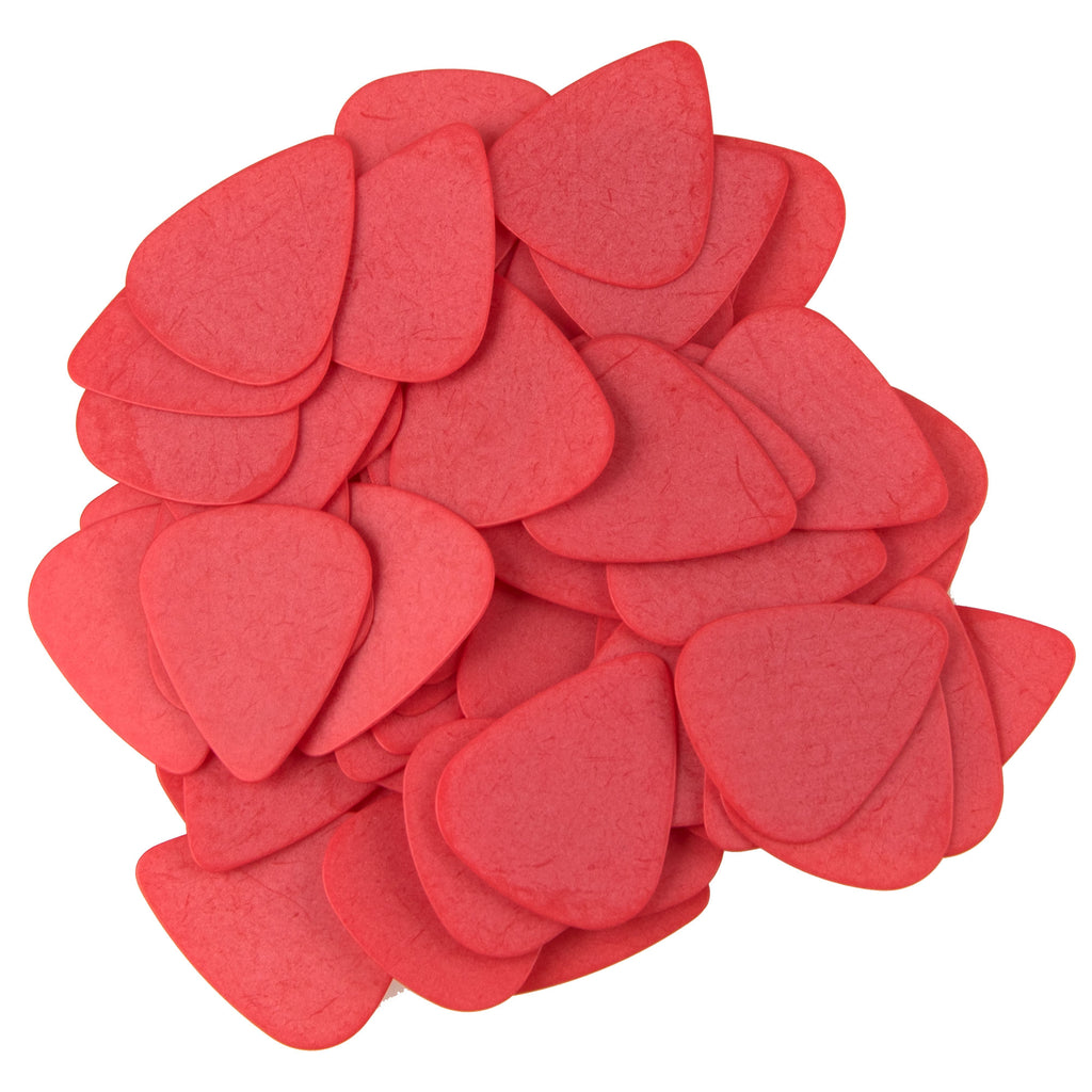 72 Tumbled Delrin Thin (0.50mm) "351" Red Guitar Picks
