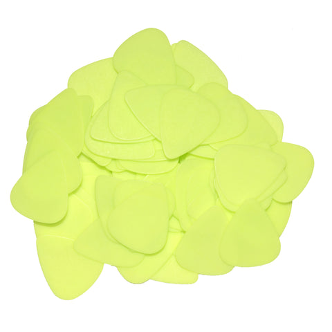 72 Tumbled Delrin Medium (0.73mm) "351" Neon Green Guitar Picks