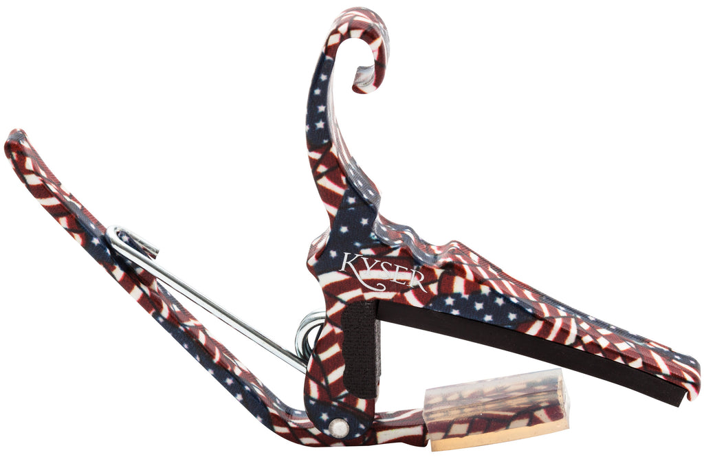 Kyser KG6FA Stars & Stripes American Freedom Green Quick Change Guitar Capo