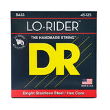 DR Strings MH5-45 LO-RIDER Stainless Steel Bass Strings, 5-String Medium 45-125