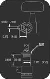 Planet Waves PWAT-6R2 6 Inline Black Auto Trim Tuning Machines