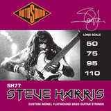 Rotosound Steve Harris SH77 Custom Flatwound 50-110 Long Scale Bass Strings