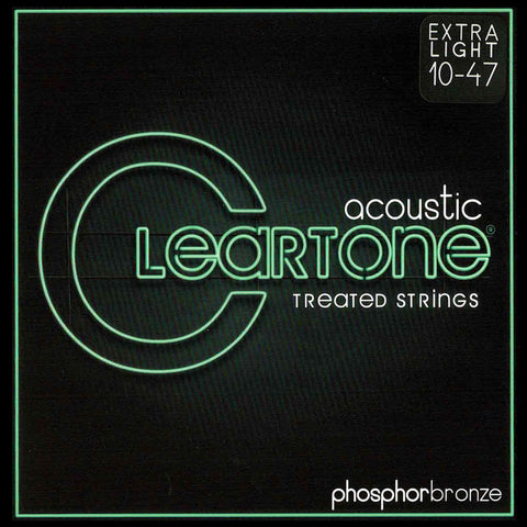 Cleartone 7410 Acoustic Guitar Strings, Phosphor Bronze, Extra Light, 10-47