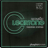 Cleartone 7411 Acoustic Guitar Strings, Phosphor Bronze, Custom Light, 11-52