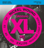 D'Addario EXL170 Nickel Wound Light 45-100 Long Scale Bass Guitar Strings