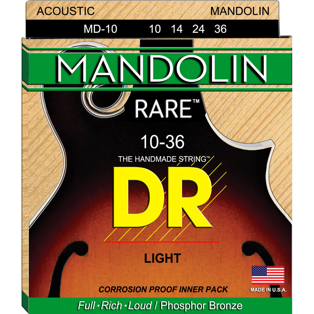 DR Strings MD-10 Rare Mandolin Light Phosphor Bronze Strings