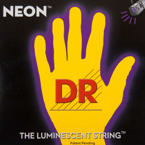 DR Strings NYB5-45 Hi Def Neon Yellow 5-String Medium 45-125 Bass Guitar Strings