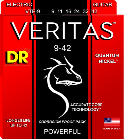 DR Strings VTE-9 Veritas Light 9-42 Electric Strings