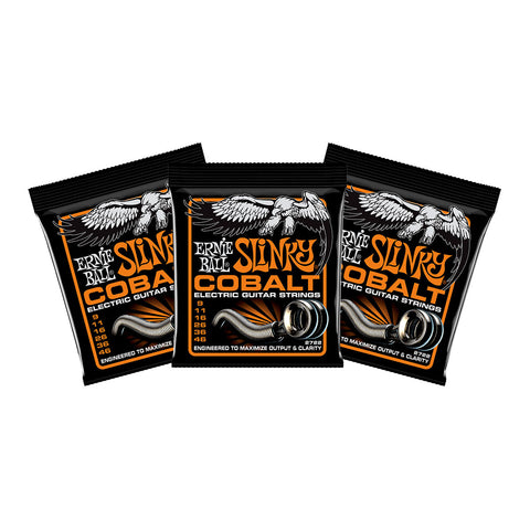 3 Sets Ernie Ball 2722 Hybrid Slinky 9-46 Cobalt Electric Guitar Strings