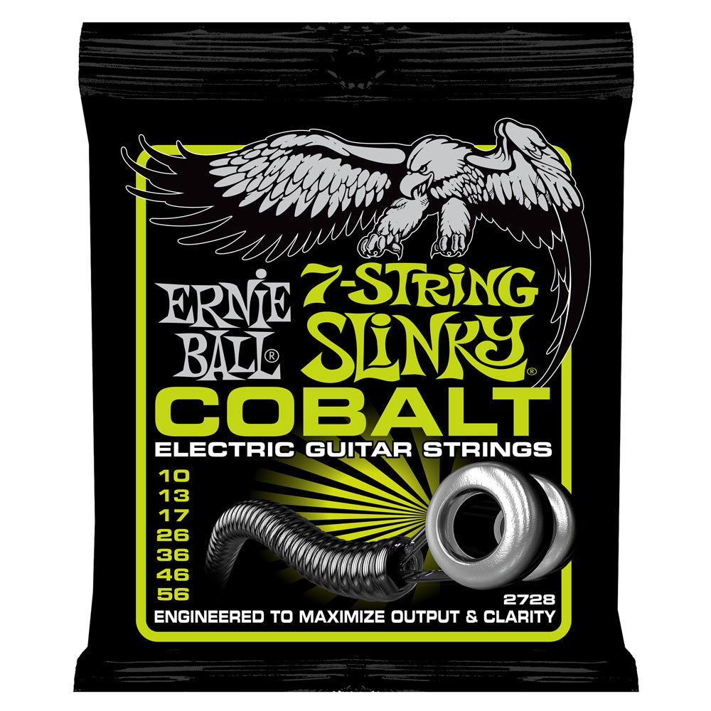 Ernie Ball 2728 7-String Slinky Cobalt 10-56 Electric Guitar Strings