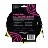 Ernie Ball 6080 10' Braided Neon Yellow Straight to RA Instrument Cable