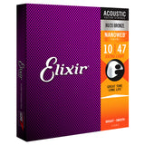 3 Sets Elixir 11002 Nanoweb Extra Light 10-47 80/20 Bronze Acoustic Strings