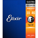 3 Sets Elixir 12052 Nanoweb Light 10-46 Electric Guitar Strings