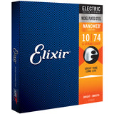 3 Sets Elixir 12062 8-String Light 10-74 NANOWEB Electric Strings