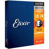 Elixir 12062 8-String Light 10-74 NANOWEB Electric Guitar Strings