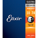 3 Sets Elixir 12062 8-String Light 10-74 NANOWEB Electric Strings