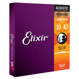 3 Sets Elixir 16002 Acoustic Phosphor Bronze NANOWEB Extra Light 10-47