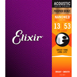 3 Sets Elixir 16182 Nanoweb Phosphor Bronze HD Light 13-53 Acoustic Strings