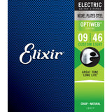3 Sets Elixir 19027 Optiweb Custom Light 9-46 Electric Strings