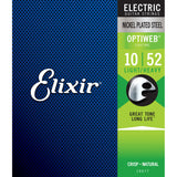 3 Sets Elixir 19077 Optiweb Light/Heavy 10-52 Electric Guitar Strings