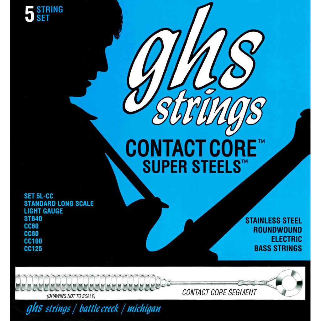 GHS 5L-CC Contact Core Super Steels Light 40-125 5 String (36.5" winding)