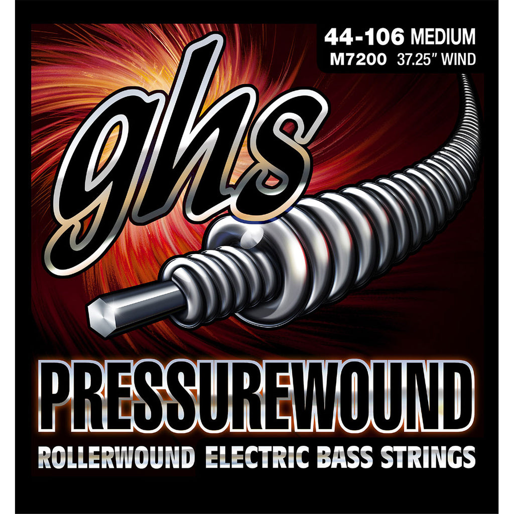 GHS Bass Pressurewound M7200 Medium (44-106) Strings