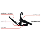 Kyser KG6LTA Low-Tension Quick-Change Guitar Capo, 25% Less Tension